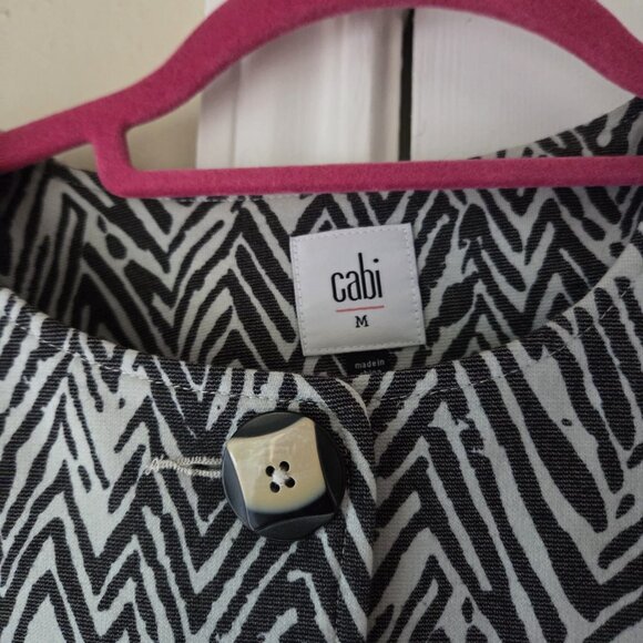 Cabi Jacket M Zig Zag Ponte Knit Jacket NWOT - Picture 3 of 8